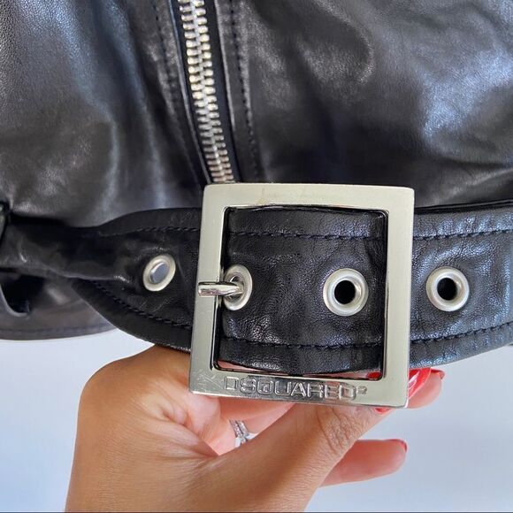 Dsquared2 RARE BORN IN 1964 STUDDED LEATHER JACKET - Picture 15 of 15